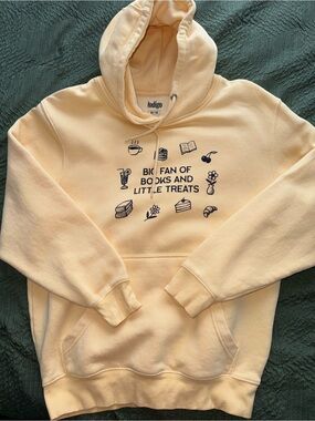 Indigo Yellow "Big Fan of Books and Little Treats" Graphic Hoodie